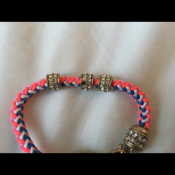 J Crew Rope / Beaded Rhinestone Bracelet - Picture 2 of 2